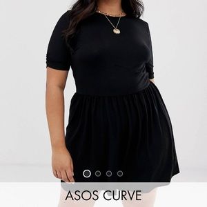 ASOS Curve Jersey Tea Romper with open back detail